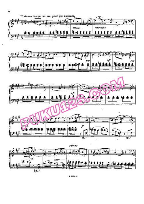 天天钢琴网-免费下载Hofmann - Andante and Presto Op.17