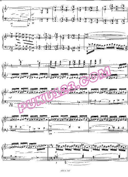天天钢琴网-免费下载Honegger - Toccata et variations H.8