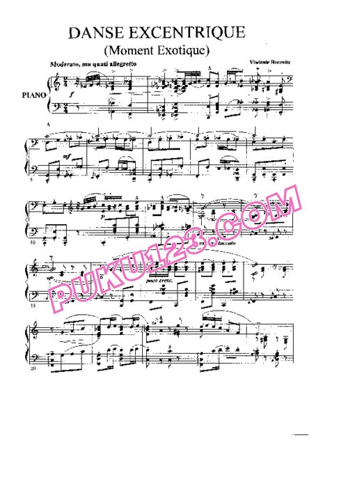 天天钢琴网-免费下载Horowitz - Danse Excentrique (1921)