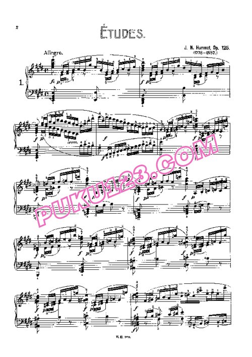天天钢琴网-免费下载Hummel - 24 Etudes Op.125 (Select)精选集(共17首)