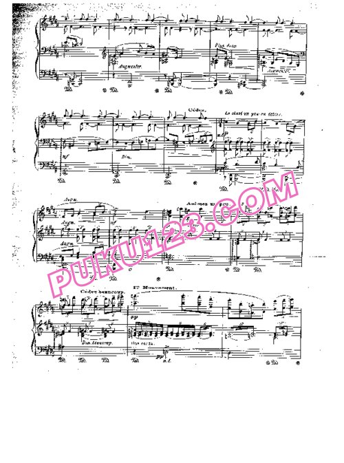 天天钢琴网-免费下载Jongen - Clair de lune Op.33 No.1 《月光》Op.33-1