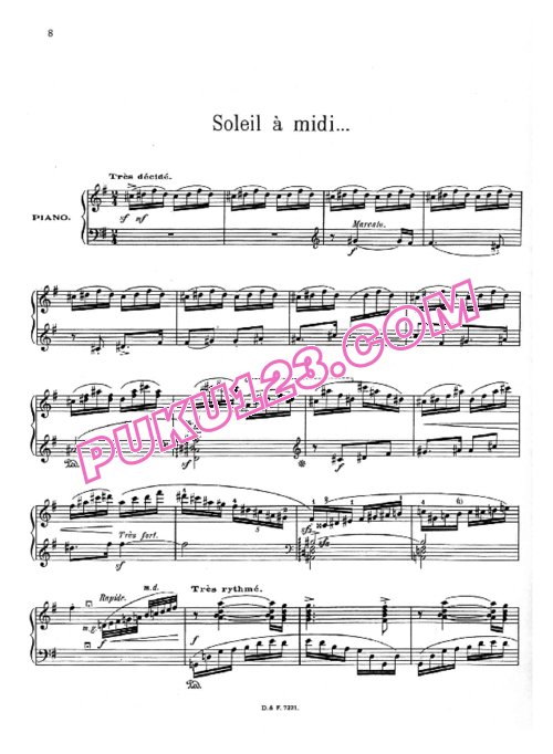 天天钢琴网-免费下载Jongen - Soleil a Midi Op.33 No.2