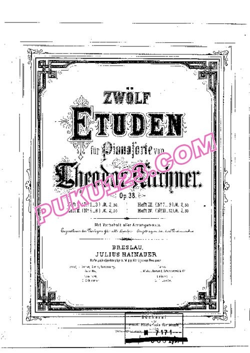 天天钢琴网-免费下载Kirchner - Zwolf Etuden Op.38