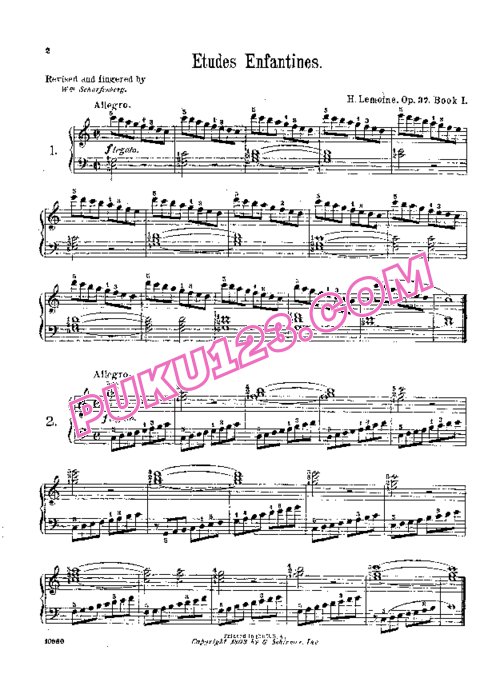 天天钢琴网-免费下载Lemoine - Etudes Enfantines Op.37