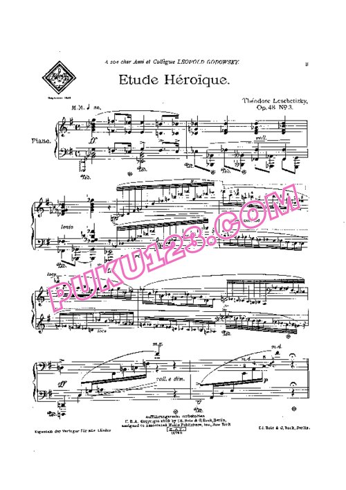 天天钢琴网-免费下载Leschetizky - 3 Pieces Op.48