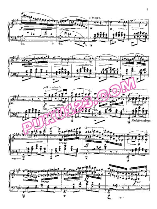 天天钢琴网-免费下载Leschetizky - Nocturne No.2 in A Major Op.12