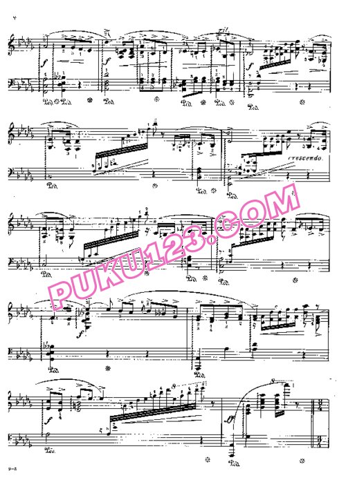 天天钢琴网-免费下载Leschetizky - Andante Finale From Donizetti s Lucia di Lammermoor Op.13 - Left Hand