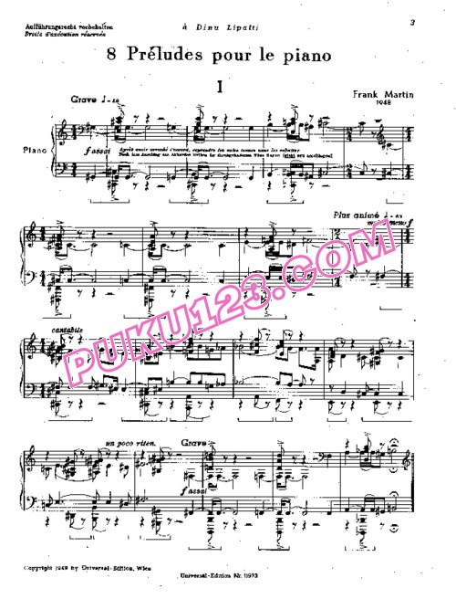 天天钢琴网-免费下载Martin - 8 Preludes