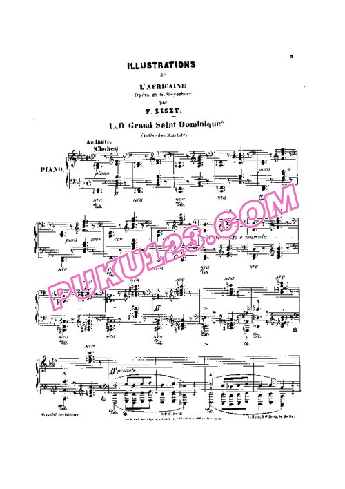 天天钢琴网-免费下载Liszt - Meyerbeer - Illustrations de l Africaine S.415 李斯特改编钢琴独奏版