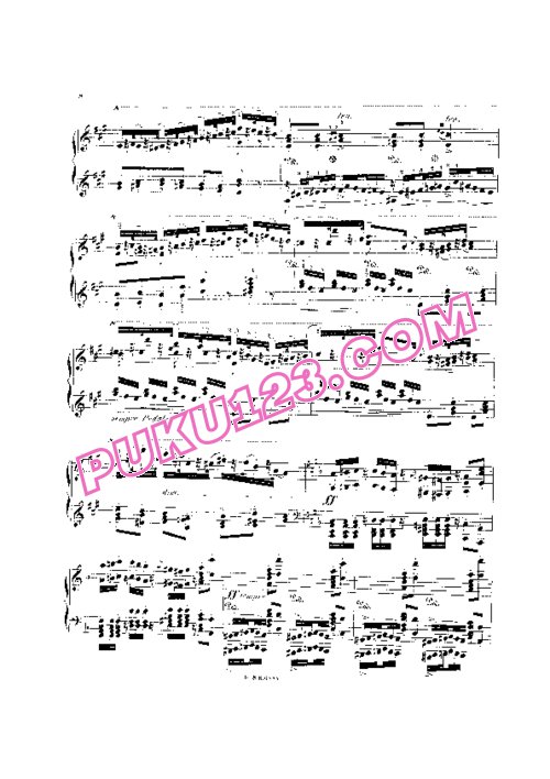 天天钢琴网-免费下载Liszt - Meyerbeer - Illustrations de l Africaine S.415 李斯特改编钢琴独奏版