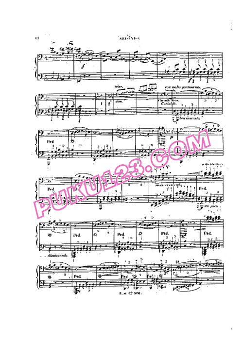 天天钢琴网-免费下载Alkan - Meyerbeer - Le Prophete Ouverture - Quatre Mains 四手联弹