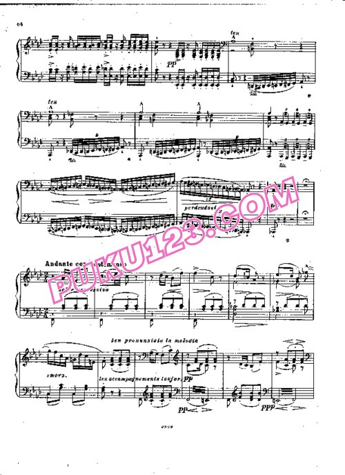 天天钢琴网-免费下载Liszt - Meyerbeer - Reminiscences des Huguenots S.412 李斯特改编钢琴独奏版