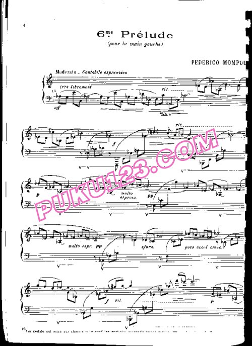 天天钢琴网-免费下载Mompou - 10 Preludes Pour Piano 第1-10首