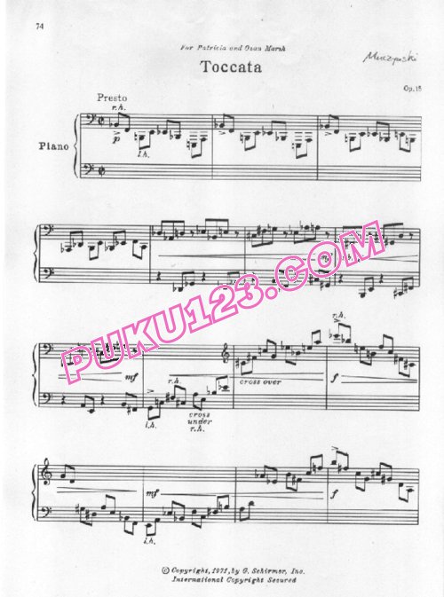 天天钢琴网-免费下载Muczynski - Toccata Op.15