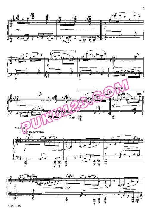 天天钢琴网-免费下载Muczynski - Desperate Measures (Paganini Variations) Op.48