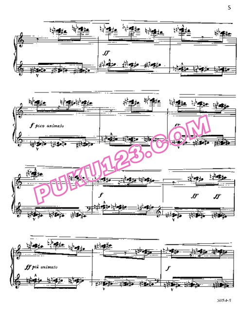 天天钢琴网-免费下载Ornstein - Danse Sauvage Op.13-2