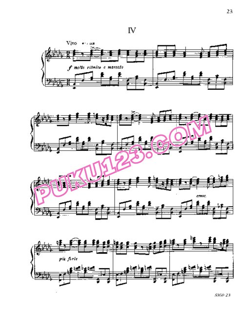 天天钢琴网-免费下载Ornstein - Fourth Piano Sonata S.360