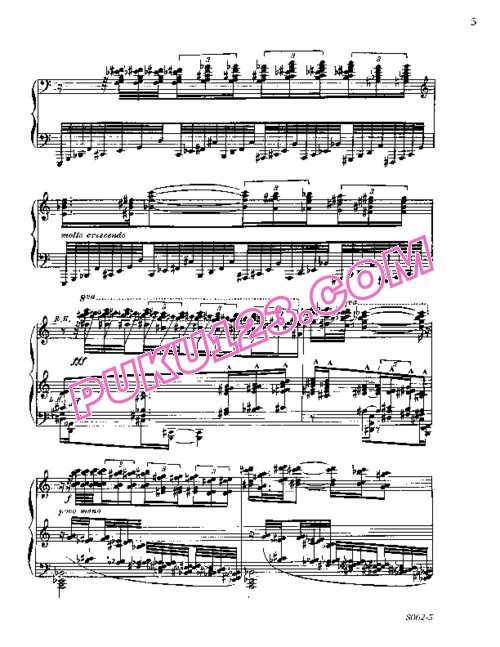 天天钢琴网-免费下载Ornstein - Arabesques S.62