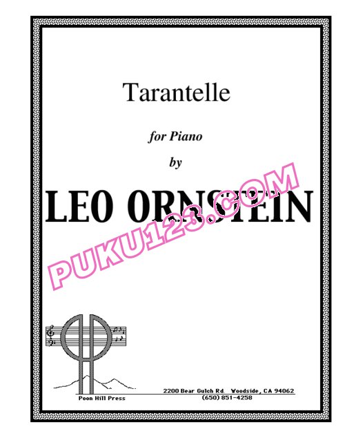 天天钢琴网-免费下载Ornstein - Tarantelle S.155