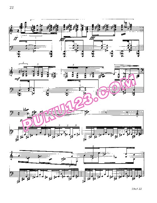 天天钢琴网-免费下载Ornstein - Piano Sonata No.7 S.363