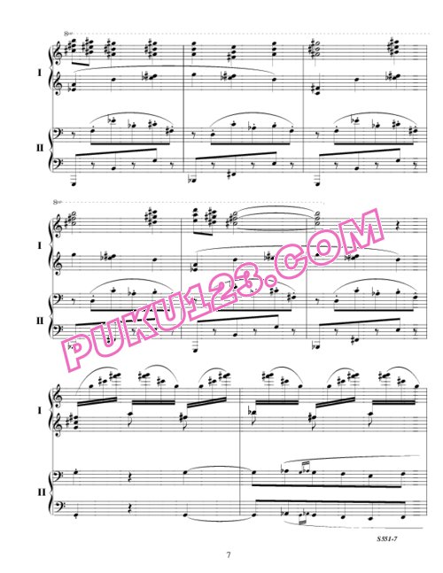 天天钢琴网-免费下载Ornstein - Valse Buffon S.551 - 4 Hands