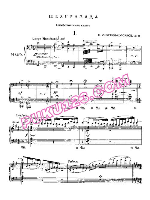 天天钢琴网-免费下载Rimsky-Korsakov - Scheherazade Op.35 - Solo Piano