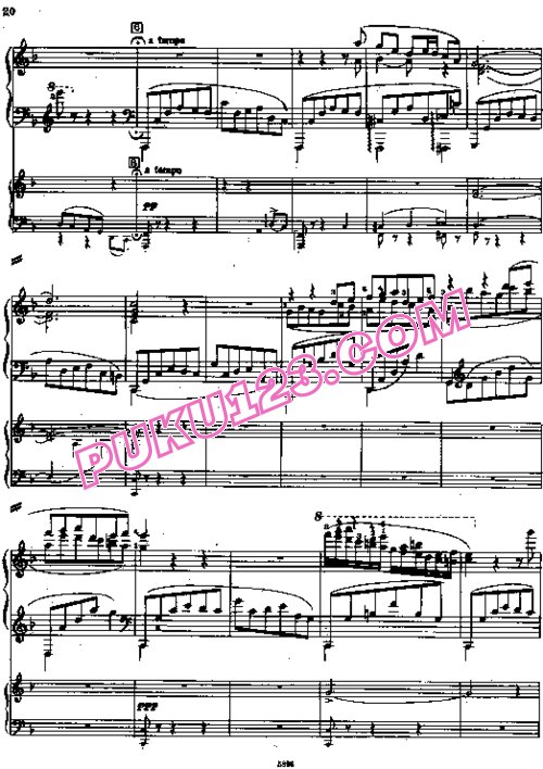 天天钢琴网-免费下载Rimsky-Korsakov - Piano Concerto in c-sharp Minor Op.30 - 2 Pianos 双钢琴版