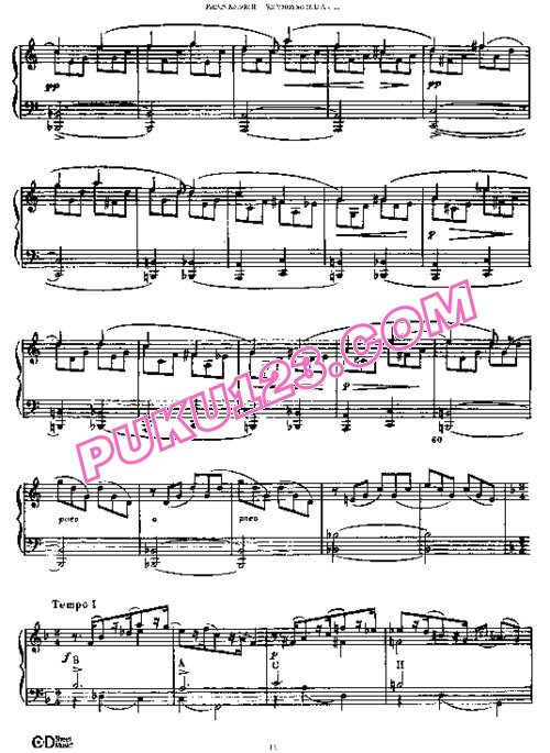 天天钢琴网-免费下载Rimsky-Korsakov - Six Variations on B-A-C-H Op.10