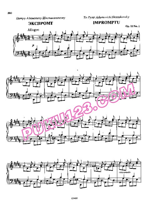 天天钢琴网-免费下载Rimsky-Korsakov - Four Pieces Op.11