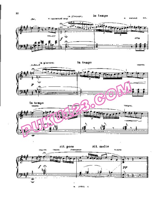 天天钢琴网-免费下载Rimsky-Korsakov - The Golden Cockerel Suite - Solo Piano