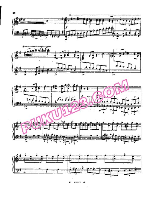 天天钢琴网-免费下载Rimsky-Korsakov - The Golden Cockerel Suite - Solo Piano
