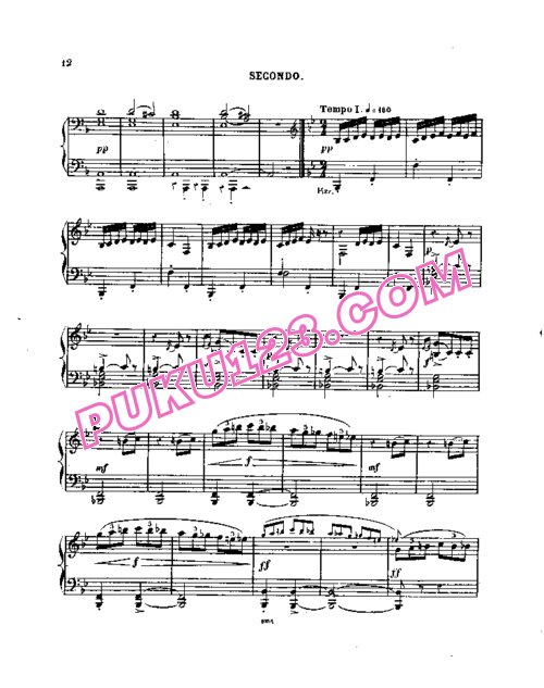 天天钢琴网-免费下载Rimsky-Korsakov - Fantasia on Serbian Themes Op.6 - 4 Hands 四手联弹版