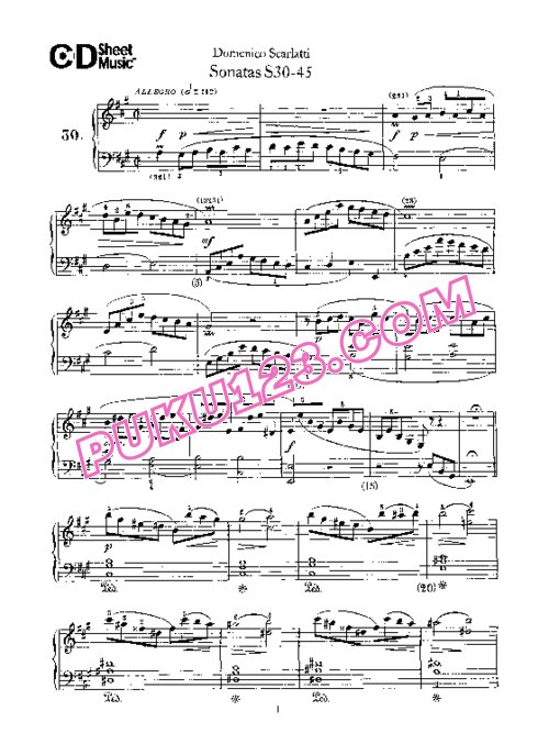 天天钢琴网-免费下载Scarlatti - Piano Sonatas Supplemental Volume 30-45