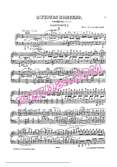 天天钢琴网-免费下载Scharwenka - Piano Concerto No.2 in c Minor Op.56 - Solo Piano