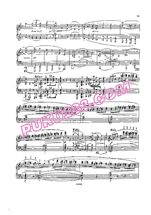 天天钢琴网-免费下载Scharwenka - Piano Concerto No.2 in c Minor Op.56 - Solo Piano