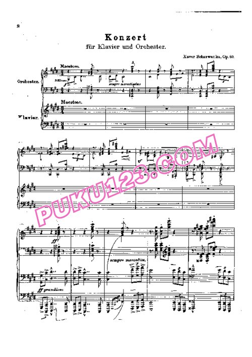 天天钢琴网-免费下载Scharwenka - Piano Concerto No.3 Op.80 - 2 Pianos