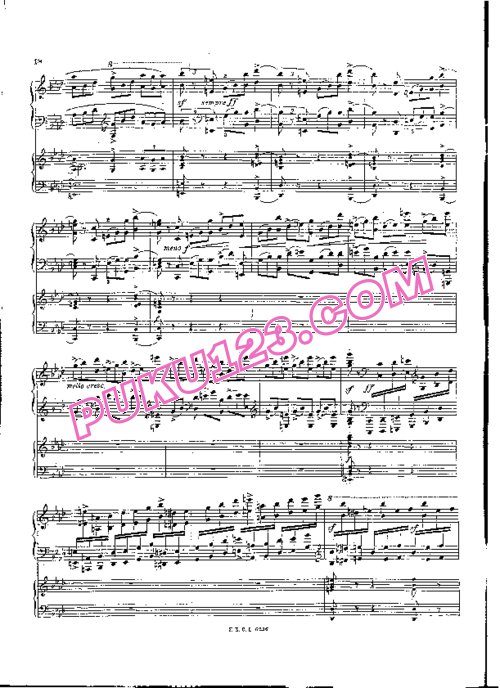 天天钢琴网-免费下载Scharwenka - Piano Concerto No.4 in f Minor Op.82 - 2 Pianos