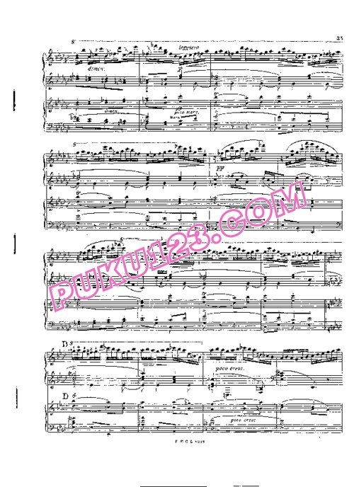 天天钢琴网-免费下载Scharwenka - Piano Concerto No.4 in f Minor Op.82 - 2 Pianos