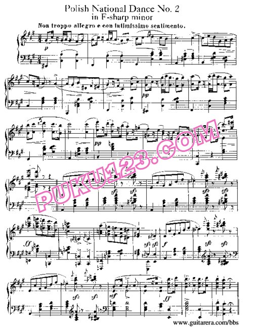 天天钢琴网-免费下载Scharwenka - 5 Polish National Dances Op.3