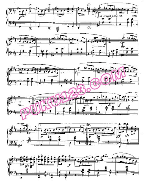 天天钢琴网-免费下载Scharwenka - 5 Polish National Dances Op.3