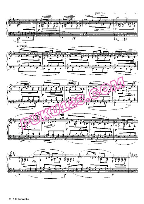 天天钢琴网-免费下载Scharwenka Xavier - Impromptu in D Major Op.17