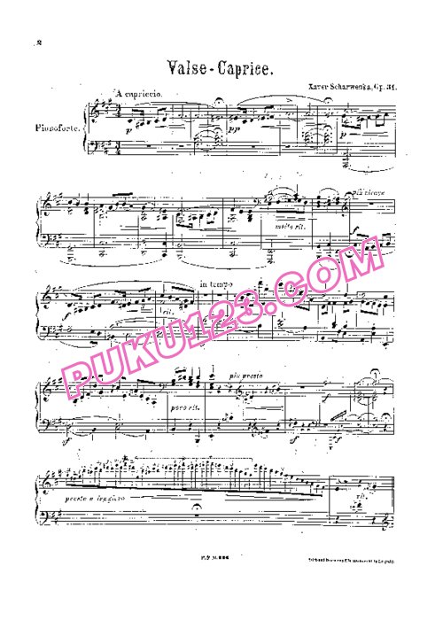 天天钢琴网-免费下载Scharwenka - Valse Caprice Op.31