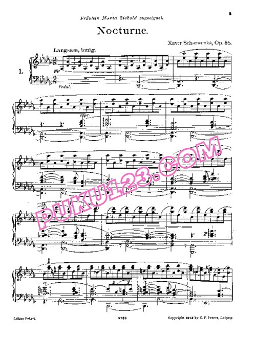 天天钢琴网-免费下载Scharwenka - 3 Klavierstucke Op.86