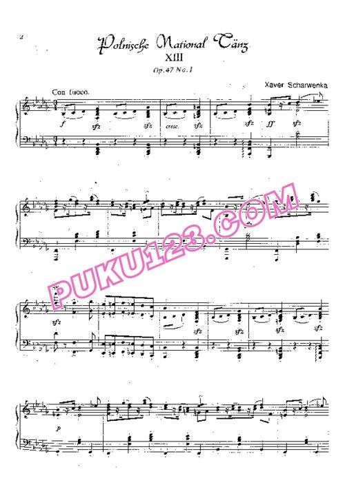 天天钢琴网-免费下载Scharwenka - 4 Polish Dances Op.47