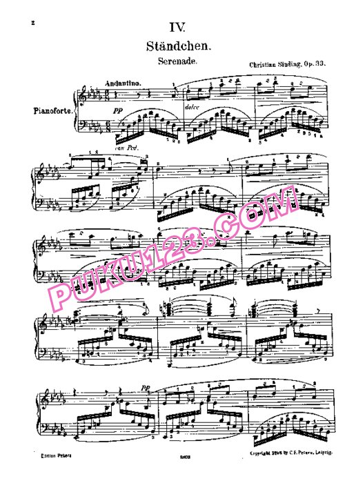 天天钢琴网-免费下载Sinding - Charakterstucke Op.33