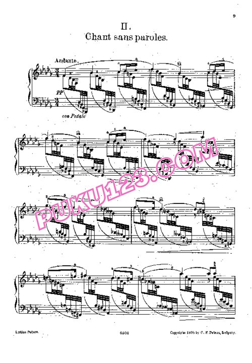 天天钢琴网-免费下载Sinding - Charakterstucke Op.33