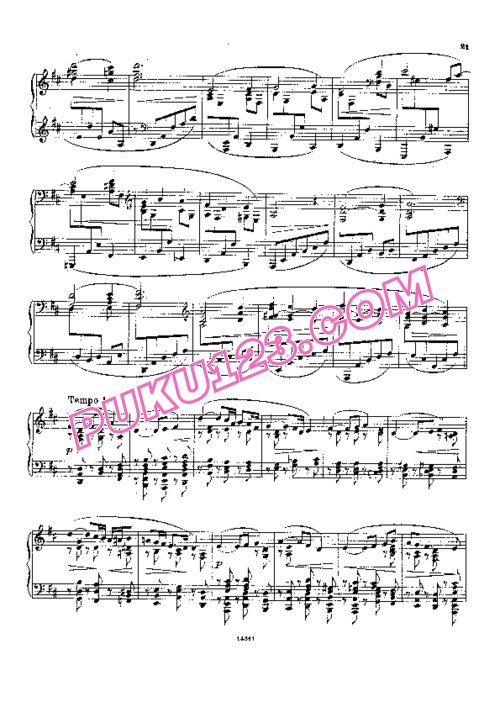 天天钢琴网-免费下载Sinding - Piano Sonata in b Minor Op.91