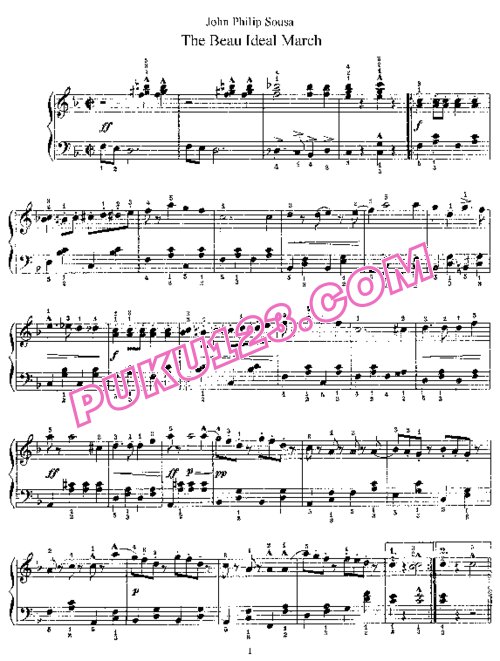 天天钢琴网-免费下载Sousa - The Beau Ideal March