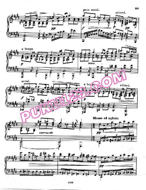 天天钢琴网-免费下载Stanchinsky - Nocturne in E Major (1907)