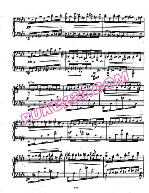天天钢琴网-免费下载Stanchinsky - Nocturne in E Major (1907)